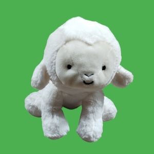 -Carters Child of Mine Plush Lamb Toy Rattle 2015 Soft Rattle Crinkle Feet Lovey